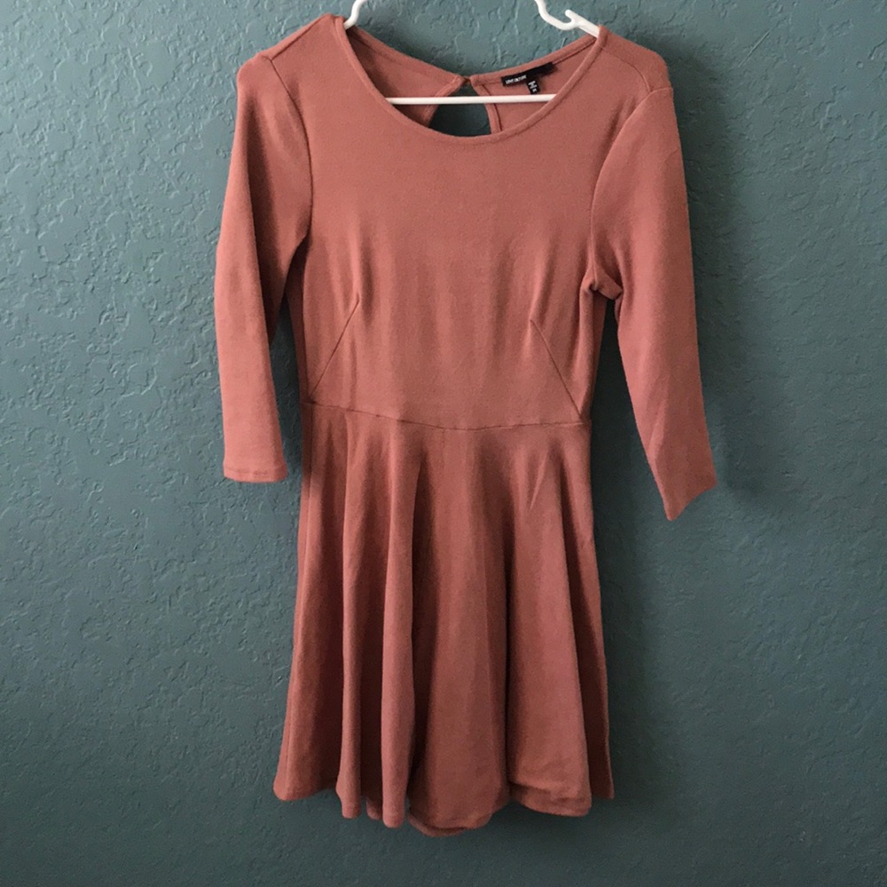 Love Culture Mauve 3/4 sleeve skater dress
